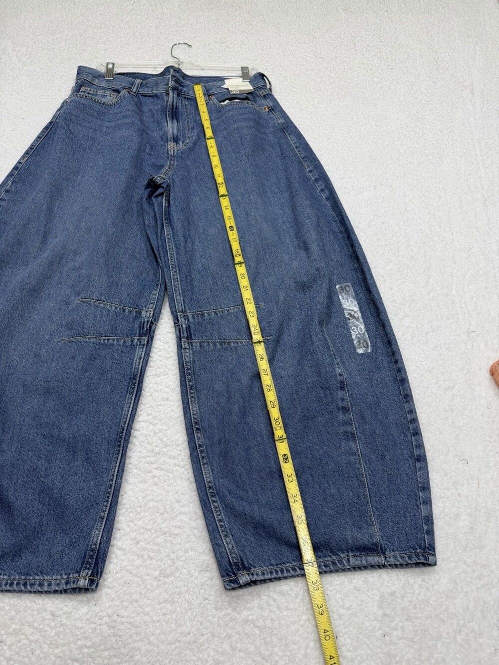 Gap Jeans Pants Women Blue High Rise Ultra Soft Horseshoe Preppy Boho Sz 30 NWT - Picture 2 of 9